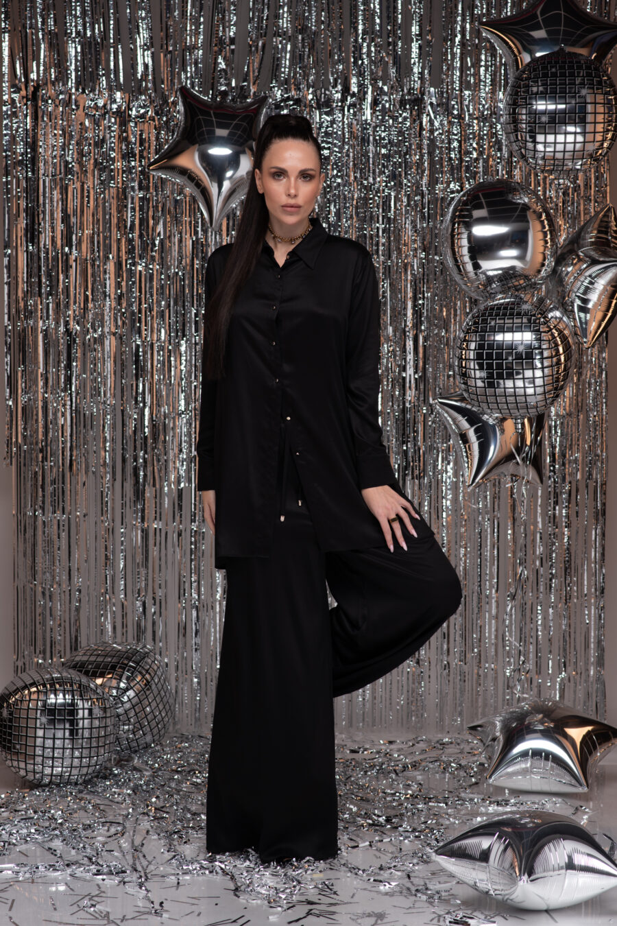 Set риза Veronique + черен панталон Ines