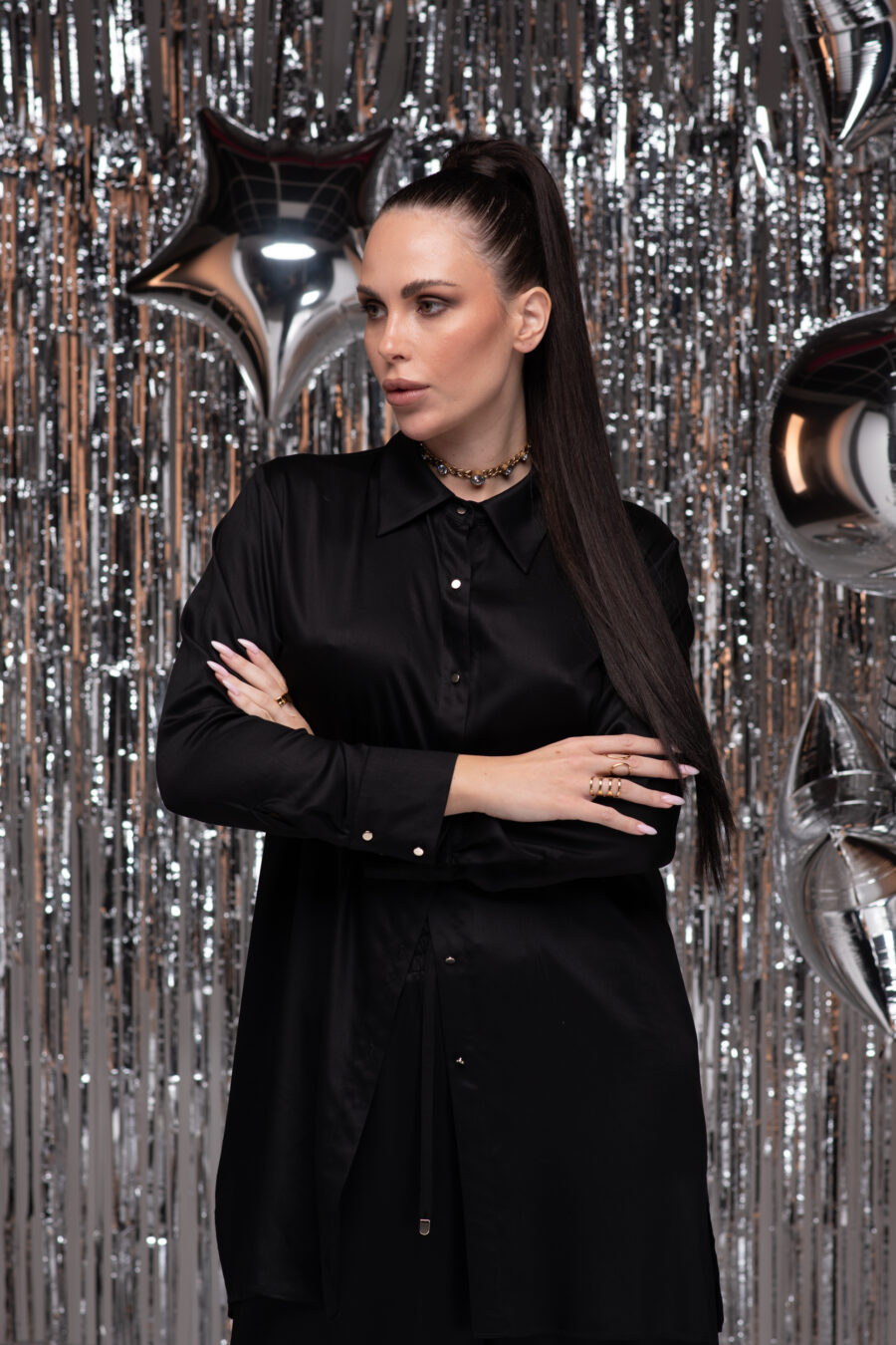 Риза Veronique Black